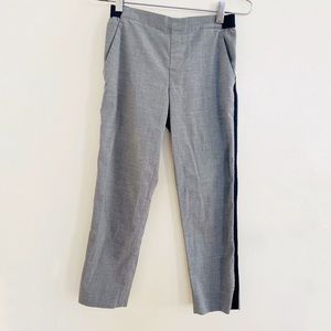 Uniqlo Gray Tuxedo Navy Stripe Pull On Stretch Casual Dress Pants Girls XL 11